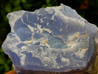 Natural Large Etched Blue Chalcedony Geodes x 2 From Nsanje, Malawi