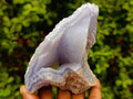 Natural Large Etched Blue Chalcedony Geodes x 2 From Nsanje, Malawi