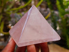 Polished Gemmy Rose Quartz Pyramids x 6 From Madagascar
