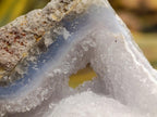 Natural Blue Lace Agate Geode Specimens x 12 From Nsanje, Malawi