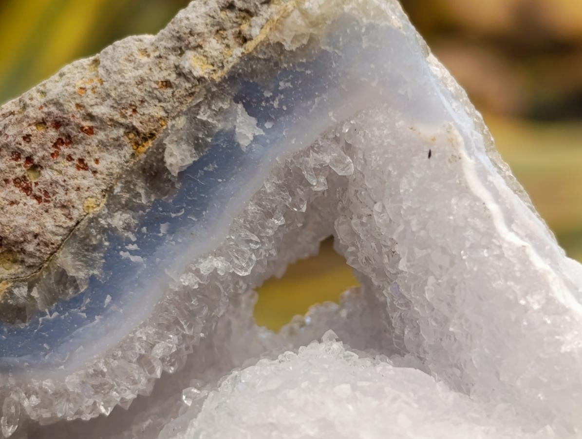 Natural Blue Lace Agate Geode Specimens x 12 From Nsanje, Malawi
