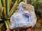 Natural Blue Lace Agate Geode Specimens x 12 From Nsanje, Malawi