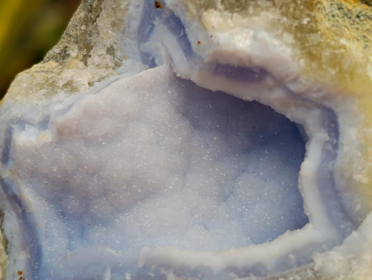 Natural Blue Lace Agate Geode Specimens x 12 From Nsanje, Malawi