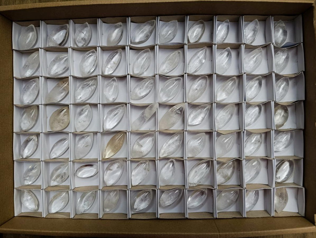 Polished Rock Crystal Quartz "Angel Tears" Free Forms x 70 From Madagascar