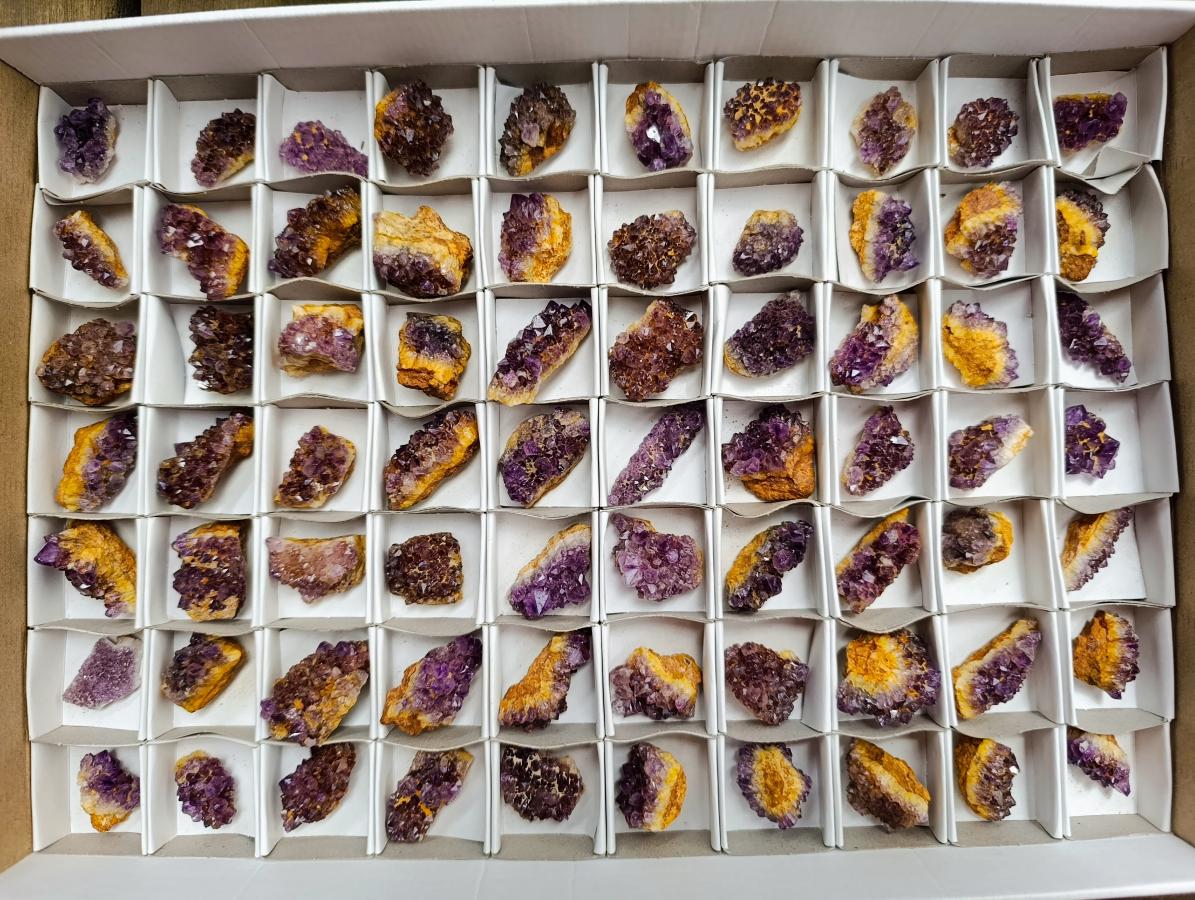 Natural Dark Purple Amethyst Quartz Crystal Plates x 70 From Boekenhouthoek, South Africa - Toprock Gemstones and Minerals 