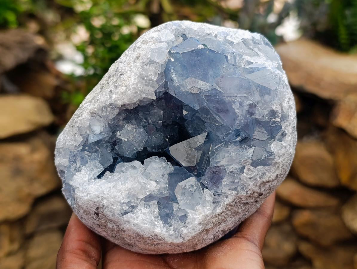 Natural Large Blue Celestite Geode Specimen x 1 From Sakoany, Madagascar
