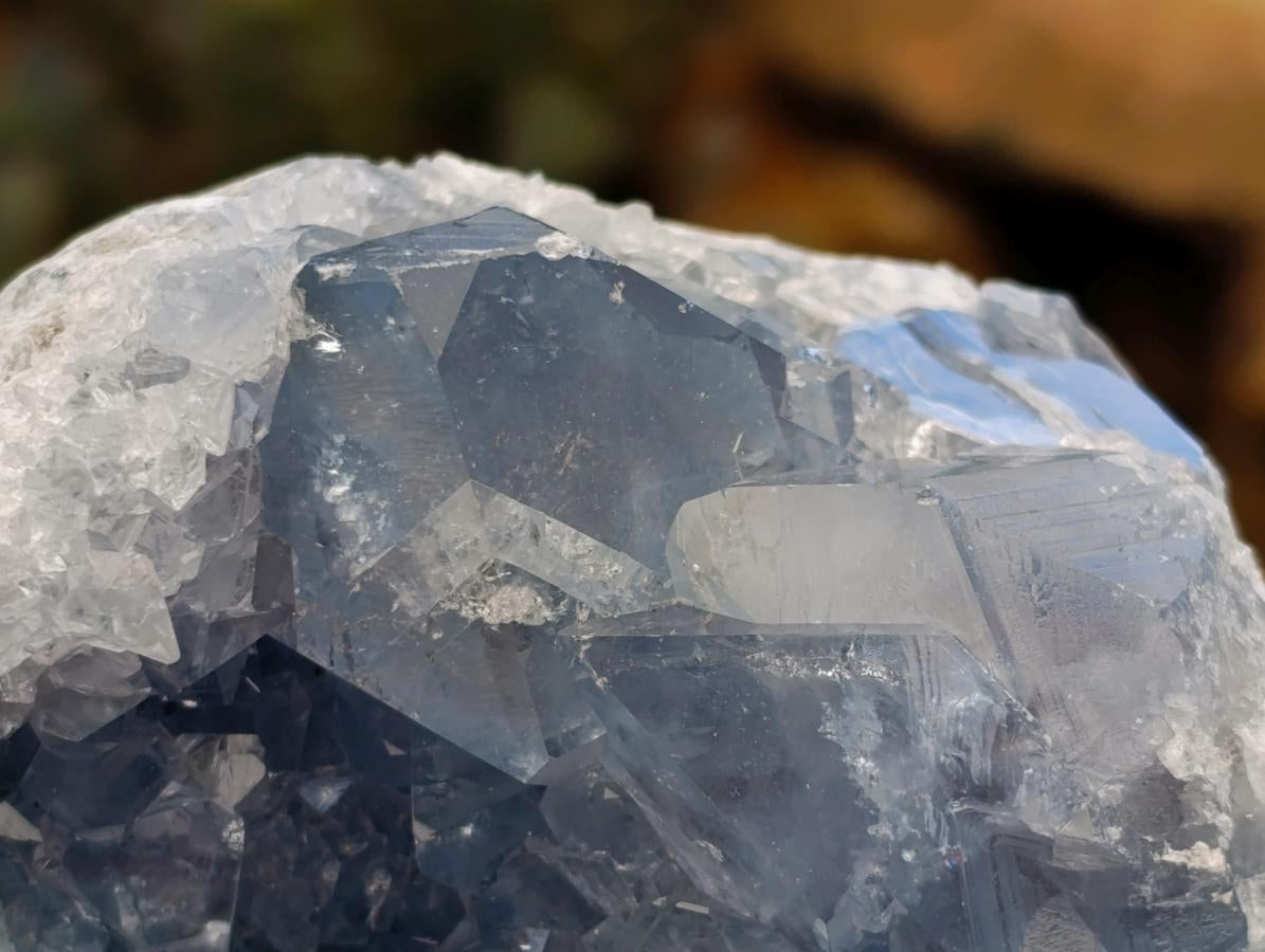 Natural Large Blue Celestite Geode Specimen x 1 From Sakoany, Madagascar