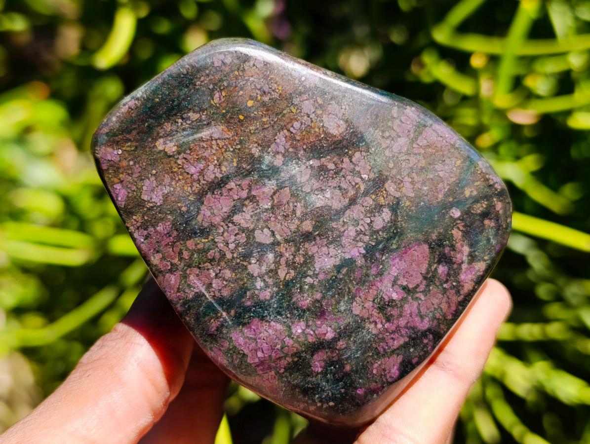 Polished Ruby Corundum In Chrome Verdite Free Forms x 5 From Mutoko, Zimbabwe - Toprock Gemstones and Minerals 