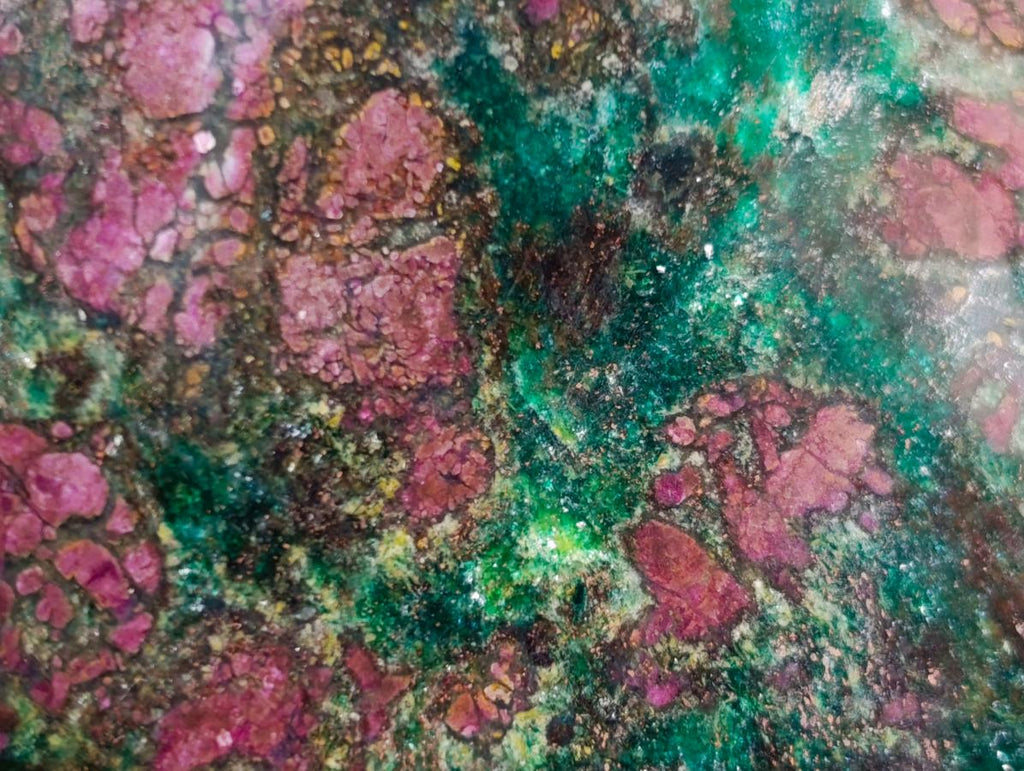 Polished Ruby Corundum In Chrome Verdite Free Forms x 5 From Mutoko, Zimbabwe - Toprock Gemstones and Minerals 