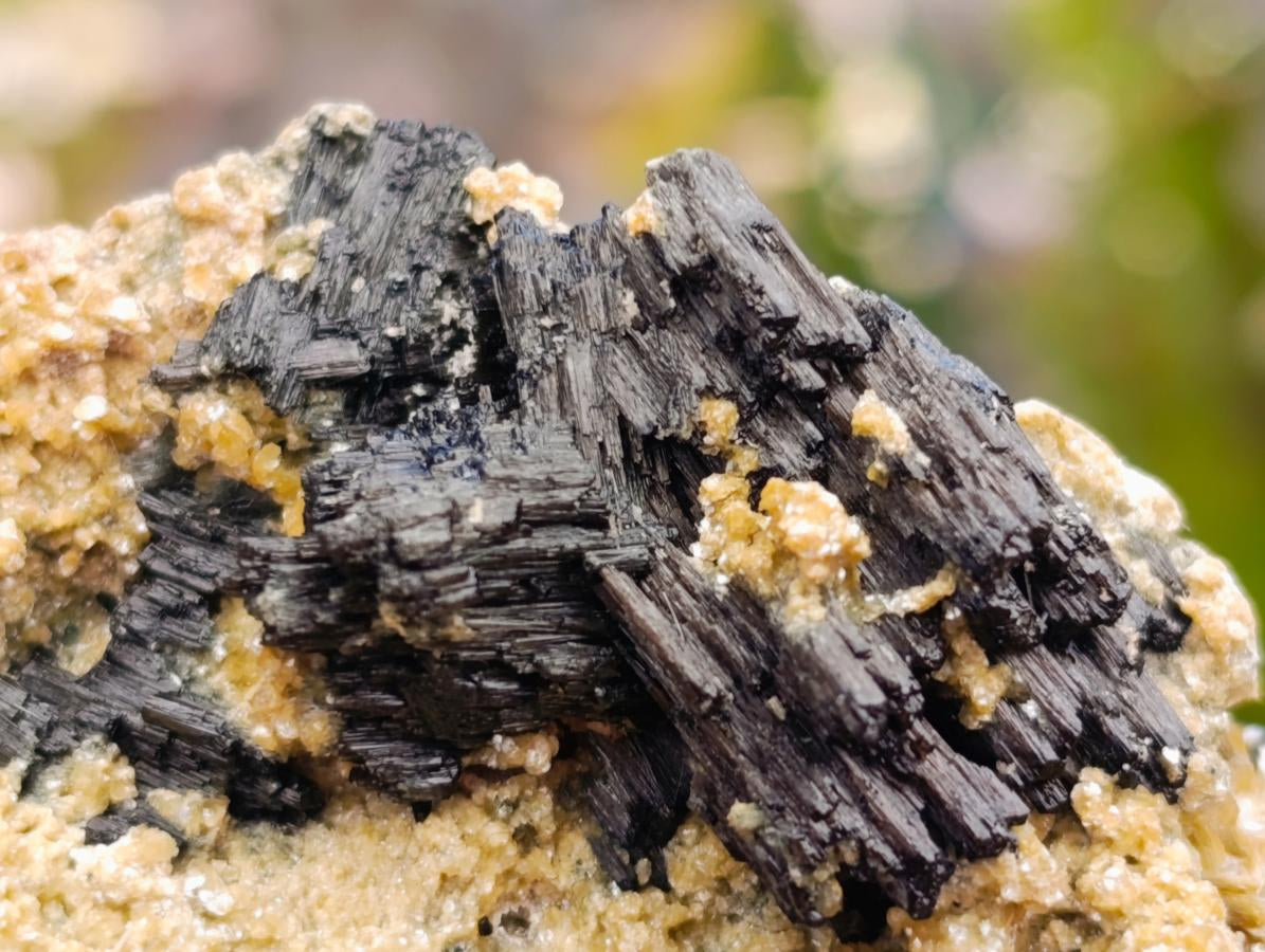 Natural Schorl Black Tourmaline Specimens with Inclusions x 6 From Erongo, Namibia
