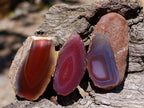 Polished One Side Red Shashe River Agate Nodules x 35 From Shashe River, Zimbabwe - Toprock Gemstones and Minerals 