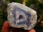 Natural Blue Lace Agate Geode Specimens x 24 From Nsanje, Malawi