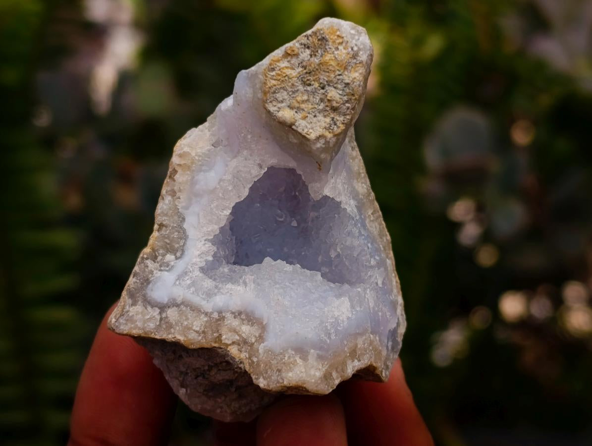 Natural Blue Lace Agate Geode Specimens x 24 From Nsanje, Malawi