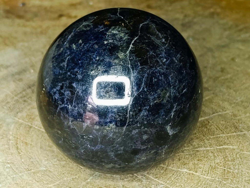 Polished Blue Iolite "Water Sapphire" Sphere x 3 From Madagascar - Toprock Gemstones and Minerals 