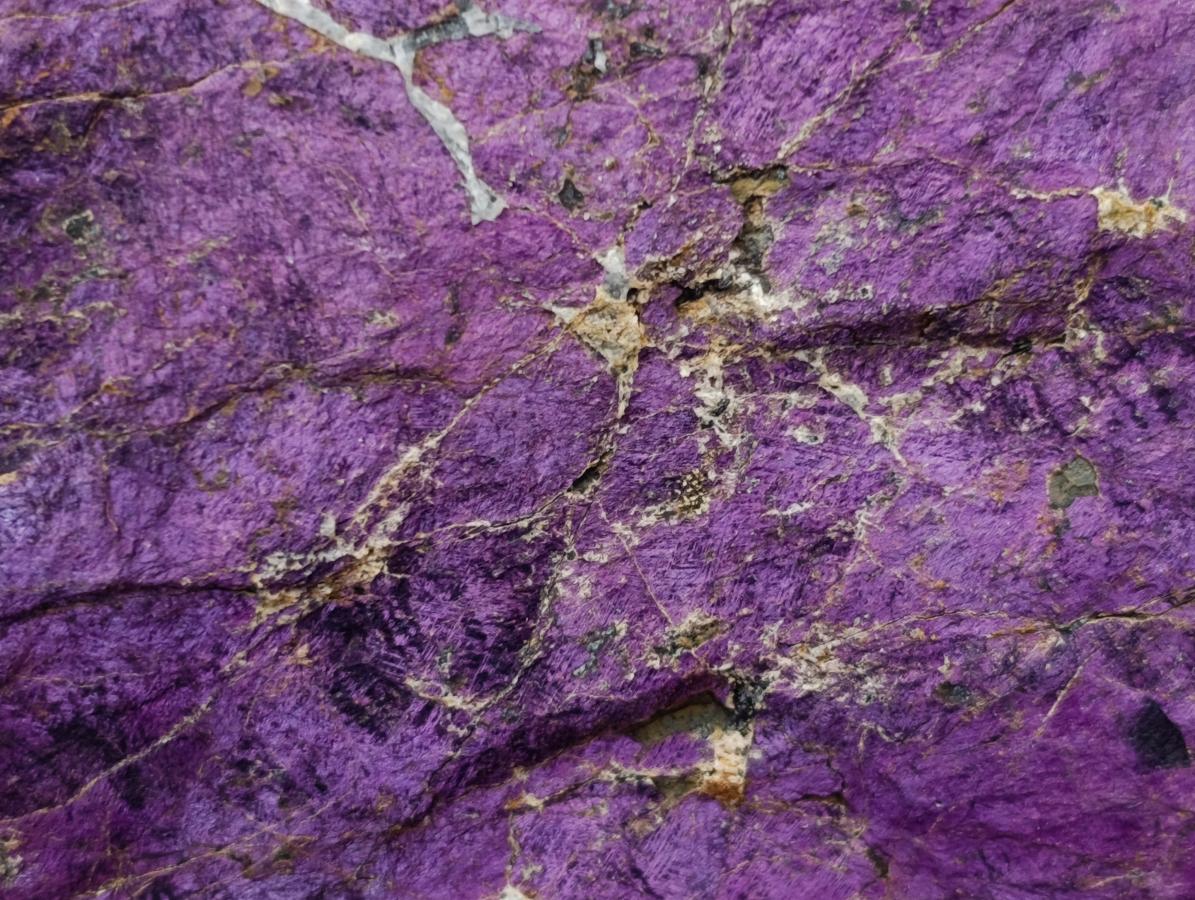 Natural Metallic Cobbed Purpurite Specimens x 3 From Erongo, Namibia