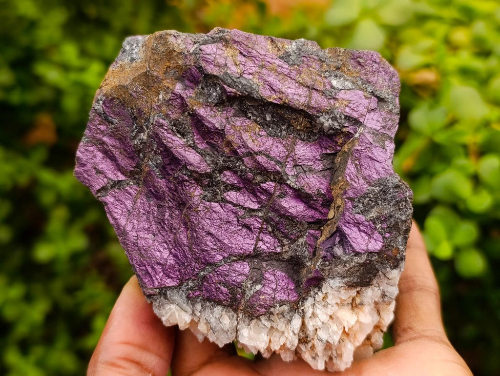 Natural Metallic Cobbed Purpurite Specimens x 3 From Erongo, Namibia