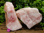 Natural Cobbed Rose Quartz Specimens x 4 From Northern Cape, South Africa - Toprock Gemstones and Minerals 