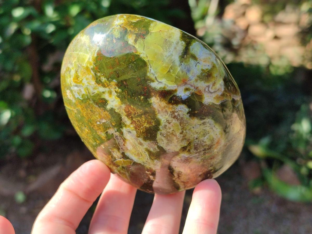 Polished Green Opal Standing Free Forms x 3 From Betroka, Madagascar - Toprock Gemstones and Minerals 