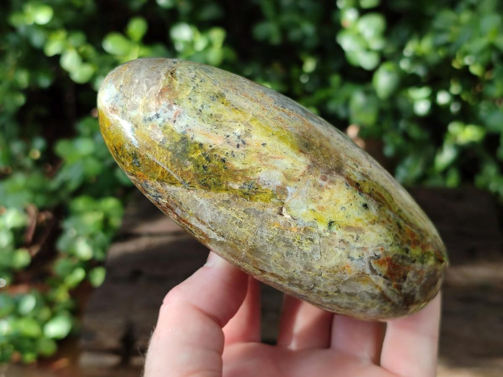 Polished Green Opal Standing Free Forms x 3 From Betroka, Madagascar - Toprock Gemstones and Minerals 