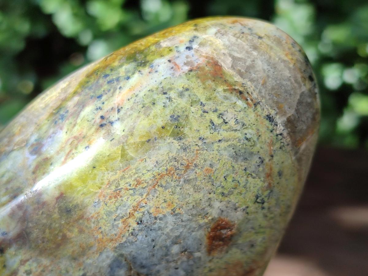 Polished Green Opal Standing Free Forms x 3 From Betroka, Madagascar - Toprock Gemstones and Minerals 