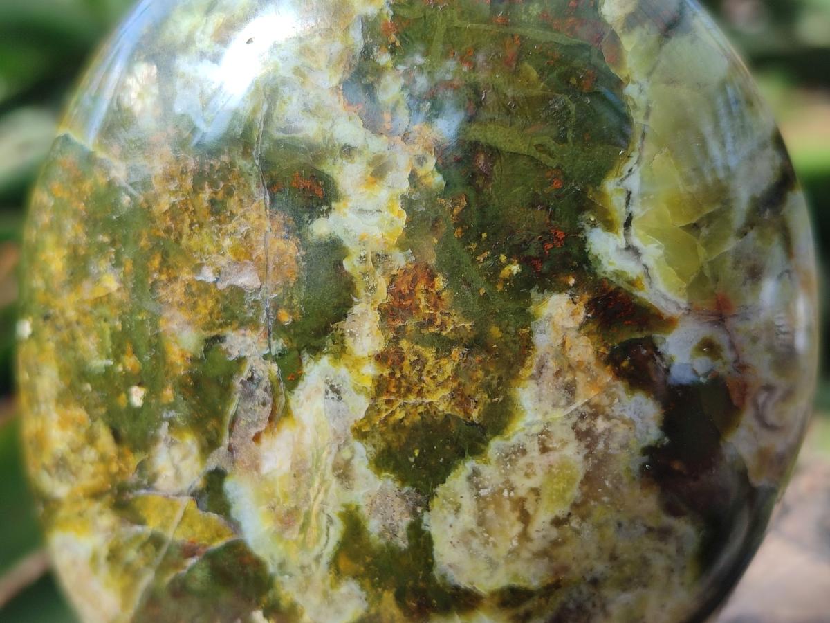 Polished Green Opal Standing Free Forms x 3 From Betroka, Madagascar - Toprock Gemstones and Minerals 