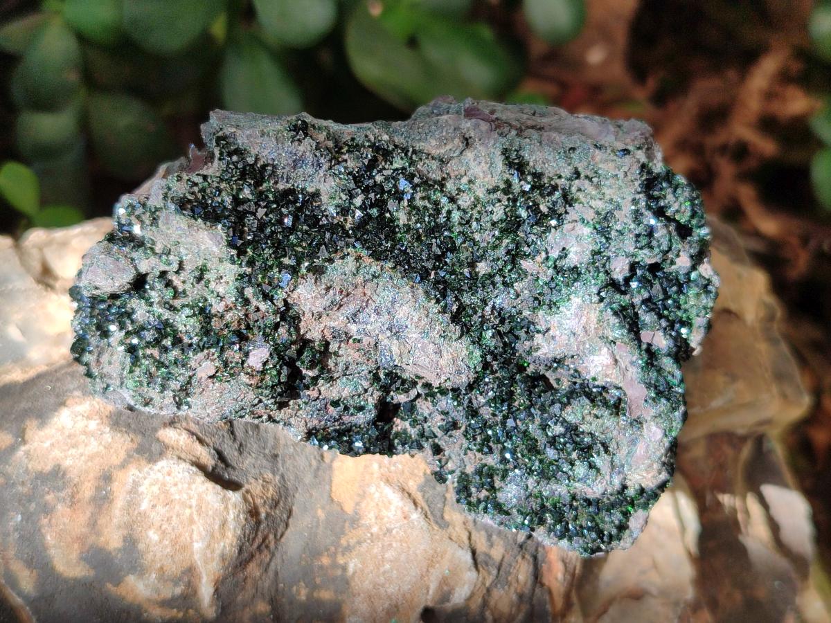 Natural Libethenite Crystals on Dolomite Matrix Specimens x 6 From Shituru, Congo - Toprock Gemstones and Minerals 