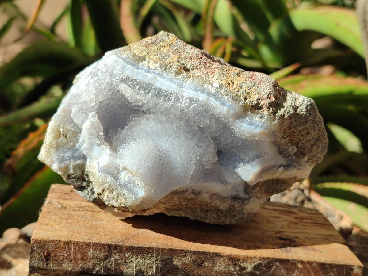 Natural Blue Lace Agate Specimens x 2 From Nsanje, Malawi
