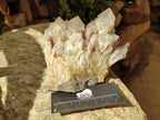 Natural Phantom Cascading Smokey Luena Quartz Clusters x 2 From Luena, Congo