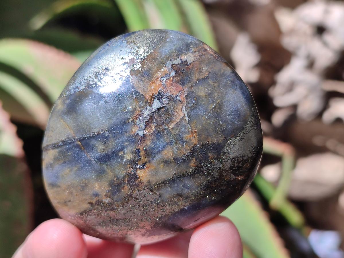 Polished Basalt Pharaoh Stone Galets x 24 From Iron Duke Mine, Zimbabwe