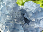 Natural Blue Celestite Geode Cluster Specimens x 2 From Sakoany, Madagascar