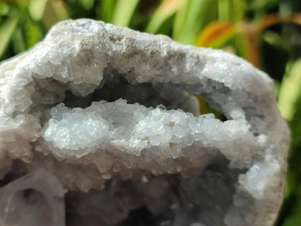 Natural Blue Celestite Geode Cluster Specimens x 2 From Sakoany, Madagascar