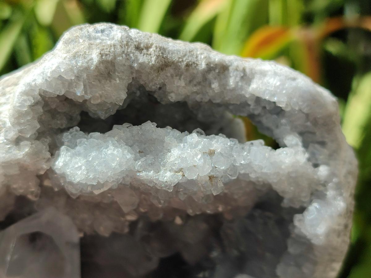 Natural Blue Celestite Geode Cluster Specimens x 2 From Sakoany, Madagascar