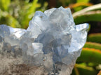 Natural Blue Celestite Geode Cluster Specimens x 2 From Sakoany, Madagascar