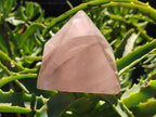 Polished Gemmy Rose Quartz Pyramids x 6 From Madagascar