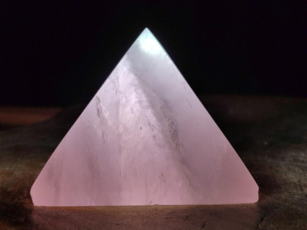 Polished Gemmy Rose Quartz Pyramids x 6 From Madagascar