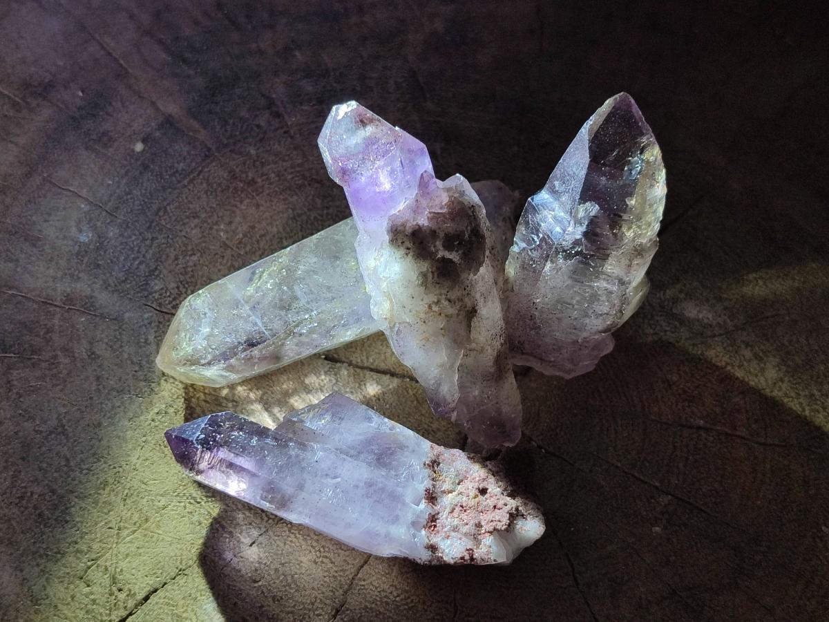 Natural Smokey Chiredzi Amethyst Crystals x 12 From Chiredzi, Zimbabwe