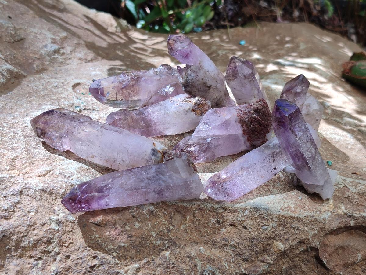 Natural Smokey Chiredzi Amethyst Crystals x 12 From Chiredzi, Zimbabwe