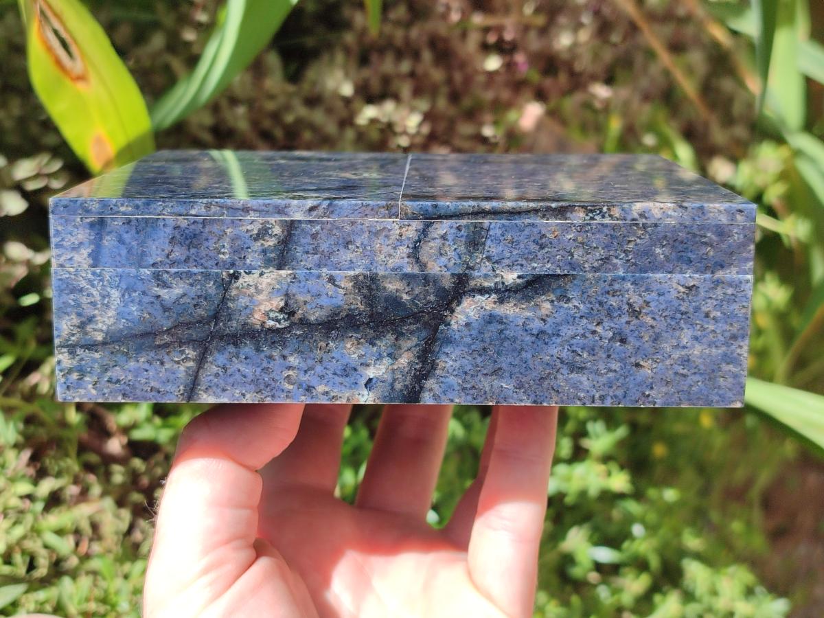 Hand Made Dumortierite Jewellery Box x 1 From Mozambique - Toprock Gemstones and Minerals 