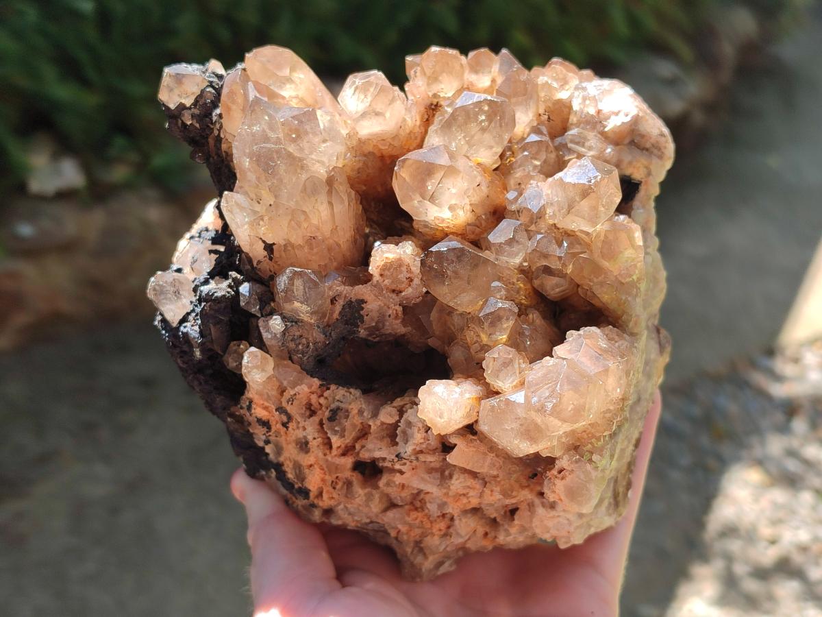 Natural Large Smokey Phantom Quartz Cluster x 1 From Luena, Congo - Toprock Gemstones and Minerals 