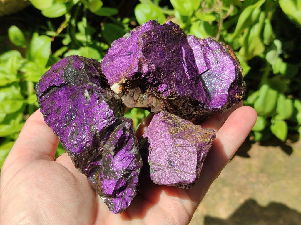 Natural Metallic Cobbed Purpurite Specimens x 12 From Erongo, Namibia - Toprock Gemstones and Minerals 
