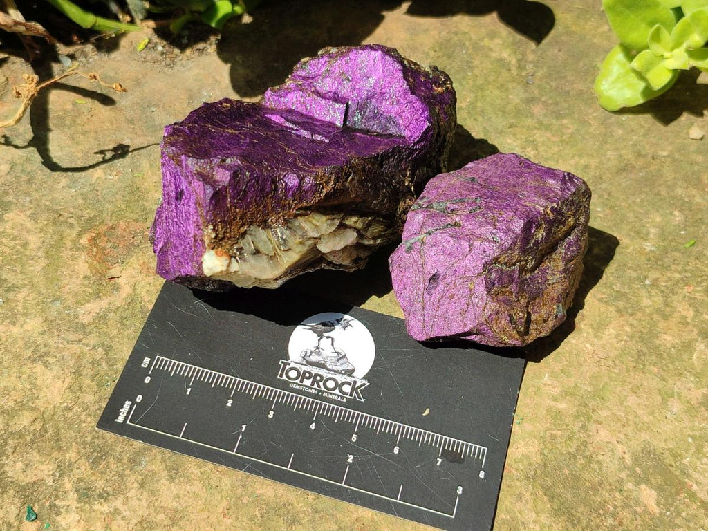 Natural Metallic Cobbed Purpurite Specimens x 12 From Erongo, Namibia - Toprock Gemstones and Minerals 