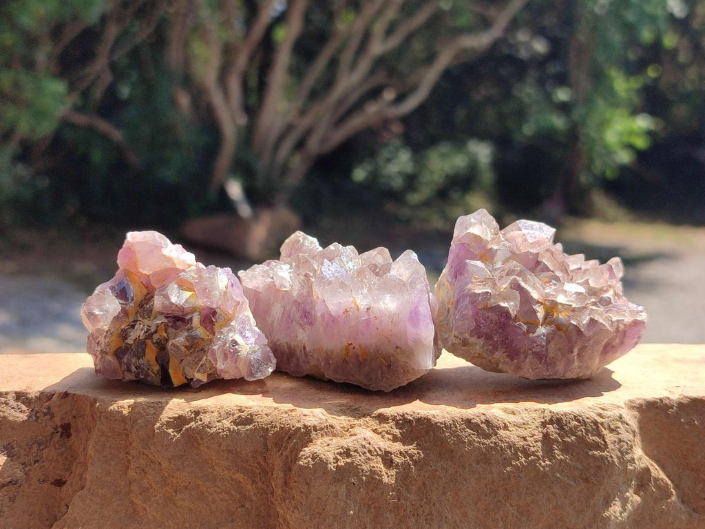 Natural Rare Amethyst Asylum Quartz Clusters x 35 From Luena, Congo - Toprock Gemstones and Minerals 