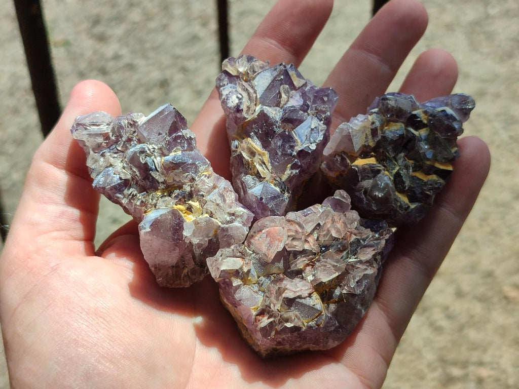 Natural Rare Amethyst Asylum Quartz Clusters x 35 From Luena, Congo - Toprock Gemstones and Minerals 