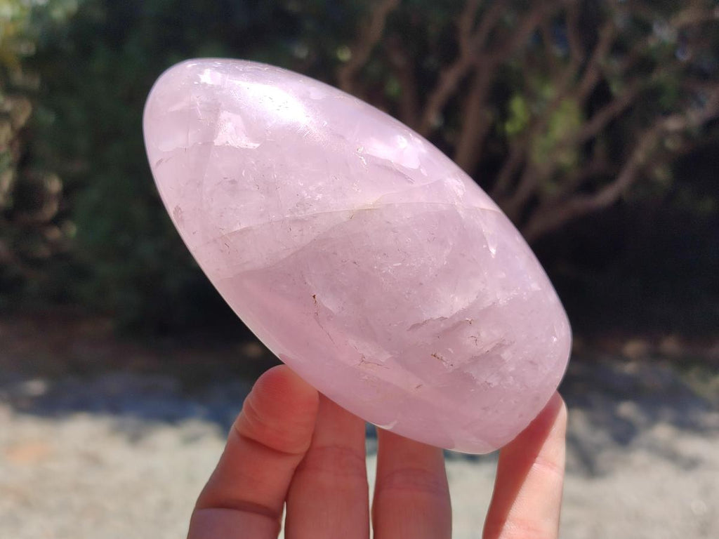 Polished Gemmy Rose Quartz Standing Free Forms x 2 From Madagascar - Toprock Gemstones and Minerals 