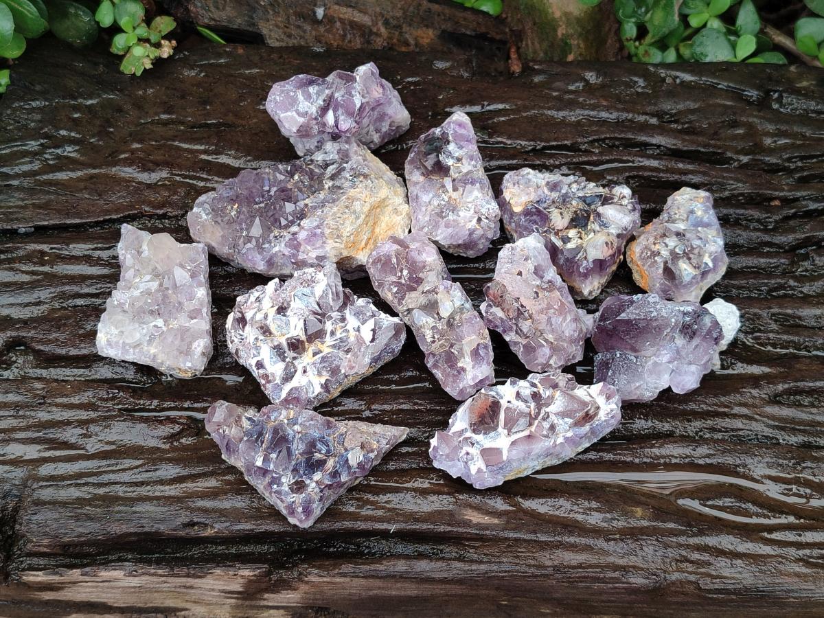 Natural Rare Amethyst Asylum Quartz Clusters x 12 From Luena, Congo - Toprock Gemstones and Minerals 