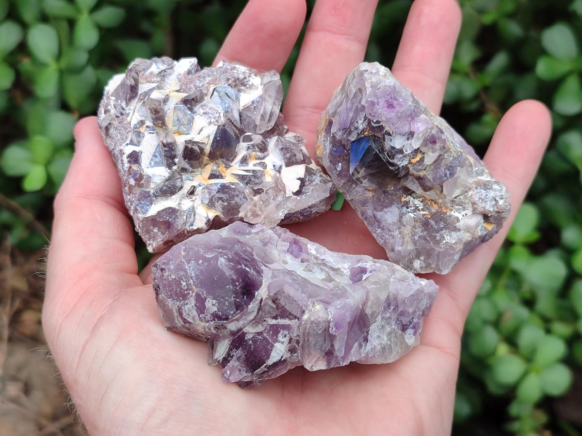 Natural Rare Amethyst Asylum Quartz Clusters x 12 From Luena, Congo - Toprock Gemstones and Minerals 