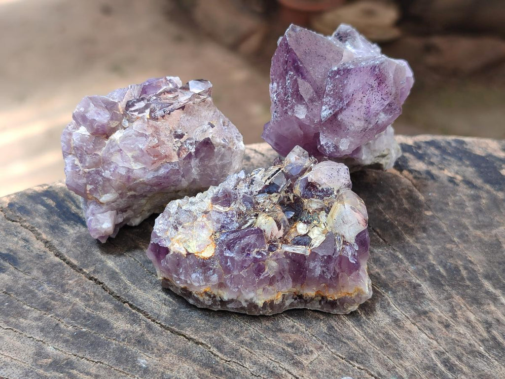 Natural Rare Amethyst Asylum Quartz Clusters x 12 From Luena, Congo - Toprock Gemstones and Minerals 