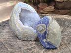 Polished Blue Lace Agate Standing Free Forms x 3 From Nsanje, Malawi - Toprock Gemstones and Minerals 