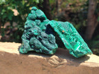 Natural Silky Malachite Specimens x 6 From Kasompe, Congo - Toprock Gemstones and Minerals 