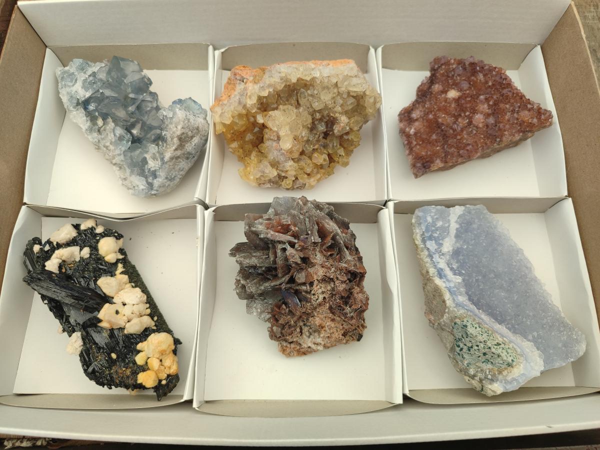 Natural Multi Mineral Specimens x 6 From Southern Africa - Toprock Gemstones and Minerals 